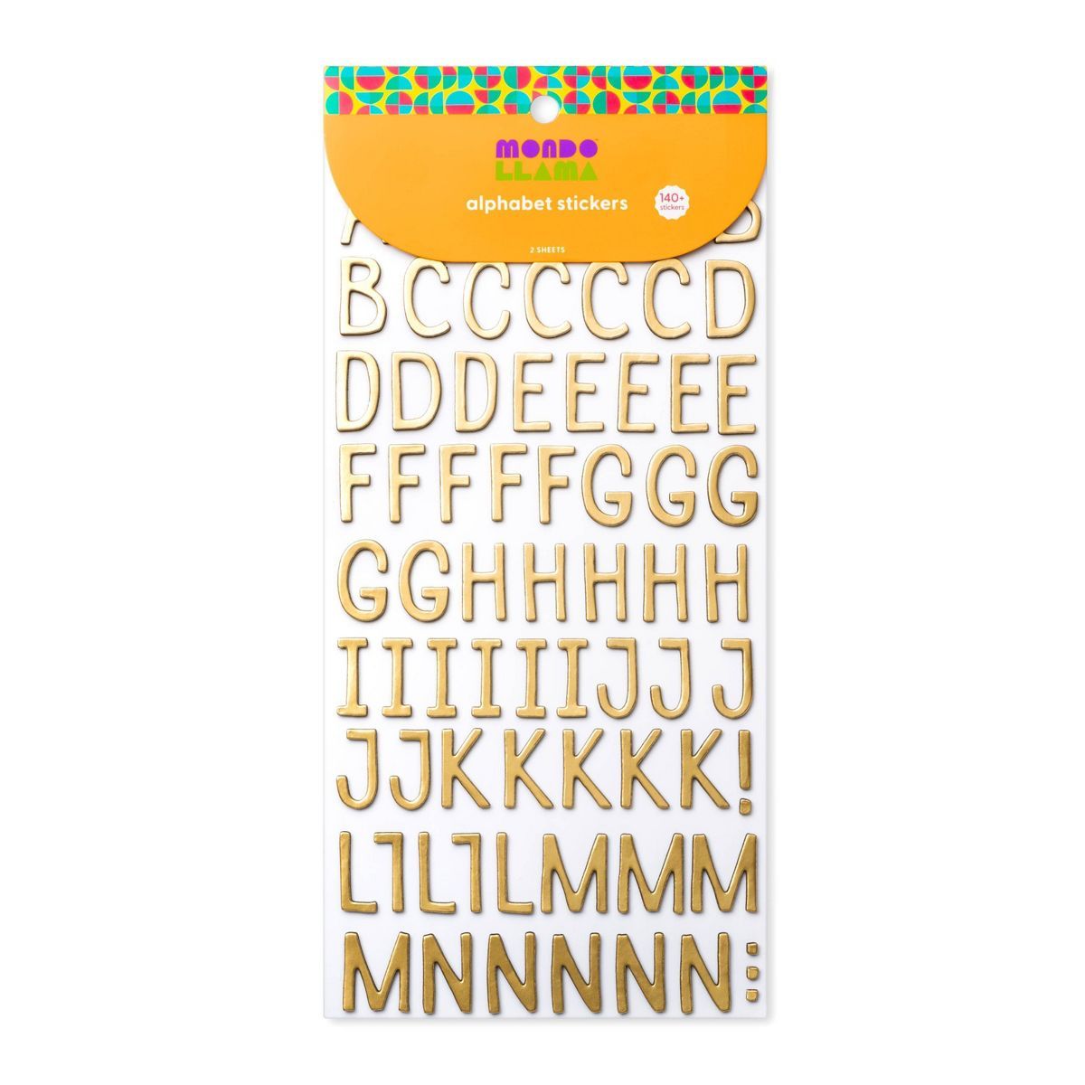 Alphabet Foam Stickers Gold Foil - Mondo Llama™ | Target