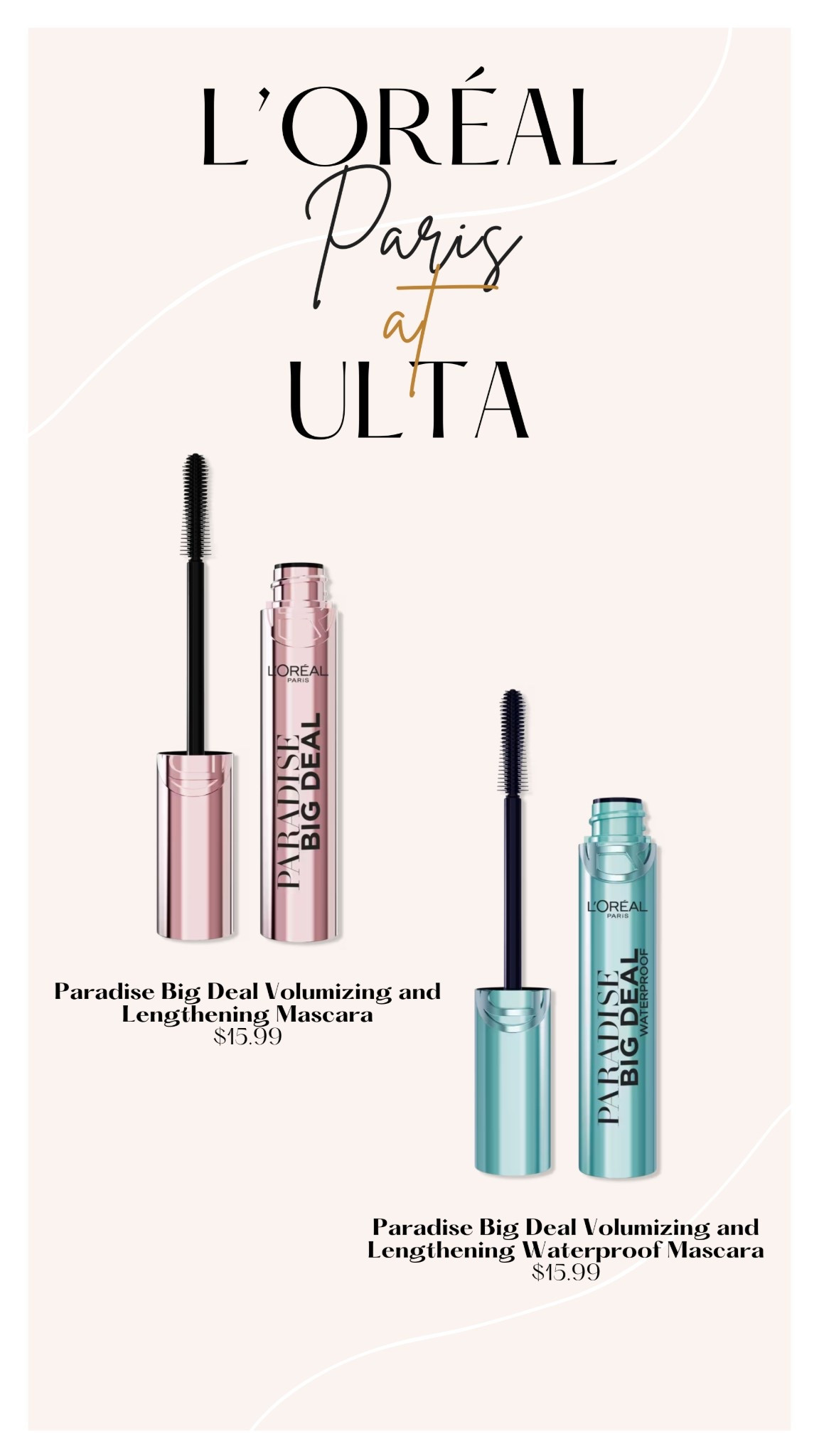 NEW Paradise Big Deal Mascara is available at Ulta in both Washable and Waterproof 💦 

#giftedbyloreal #lorealparis

#LTKBeauty #LTKFindsUnder50