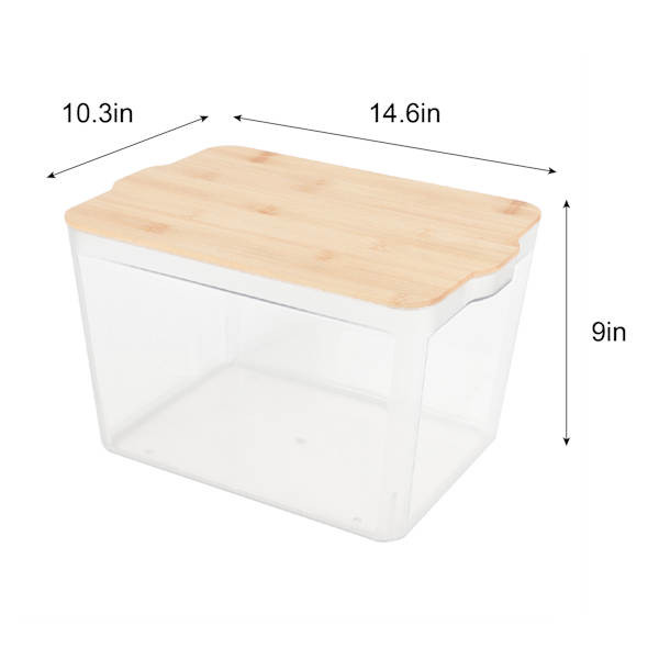 Pantry Bin with Bamboo Lid, Large | At Home
