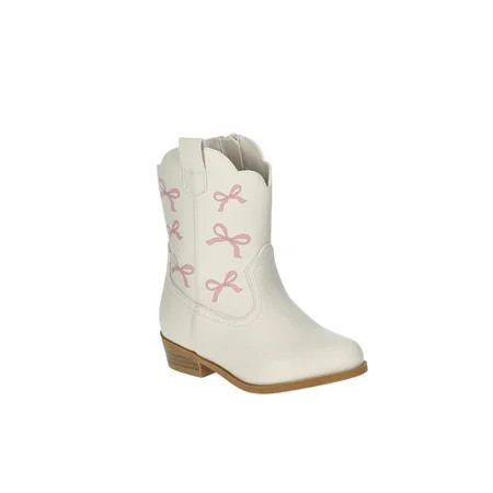 Wonder Nation Toddler Girls Bow Print Western Cowgirl Boots | Walmart (US)