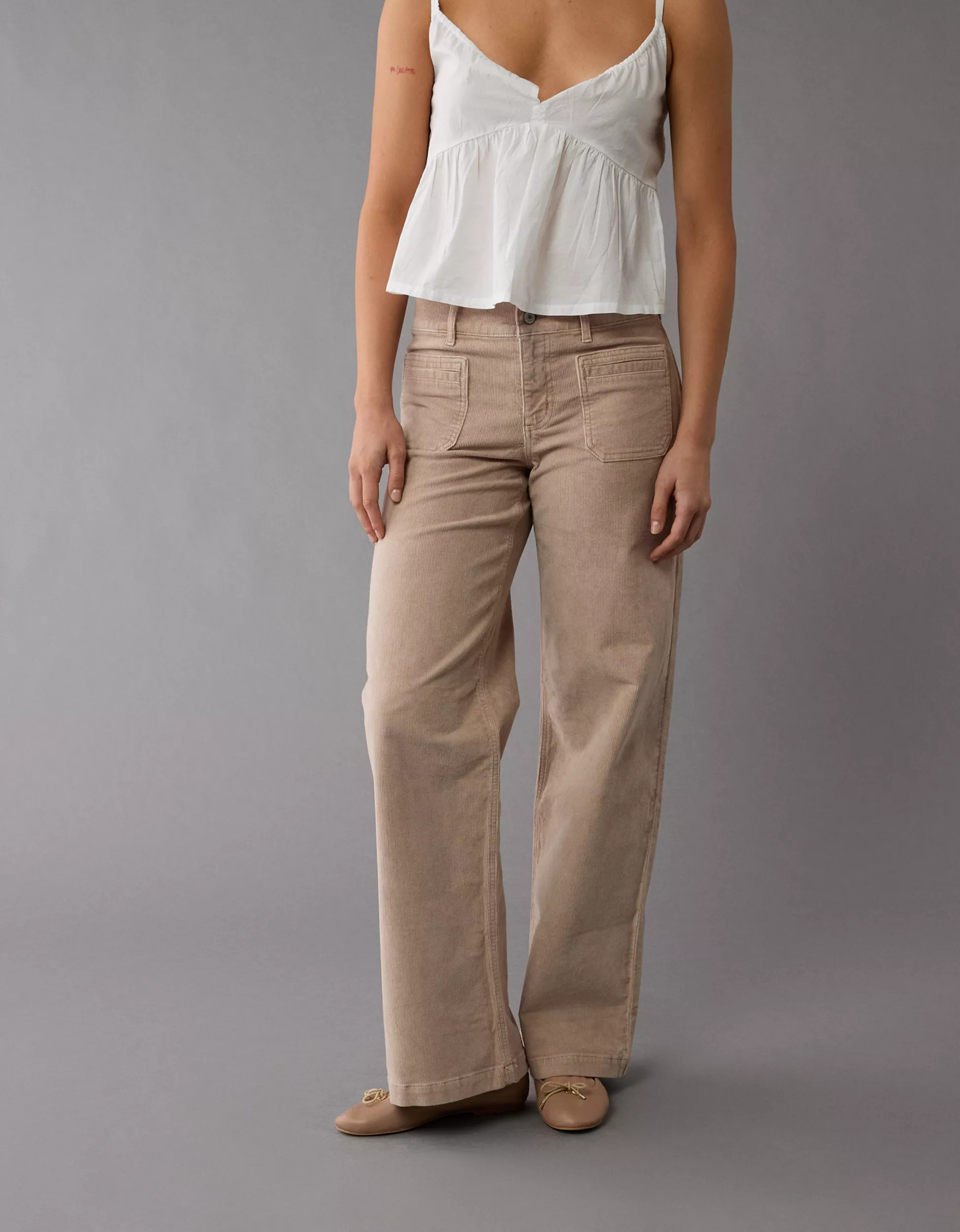 AE Stretch Corduroy Low-Rise Baggy Wide-Leg Pant | American Eagle Outfitters (US & CA)