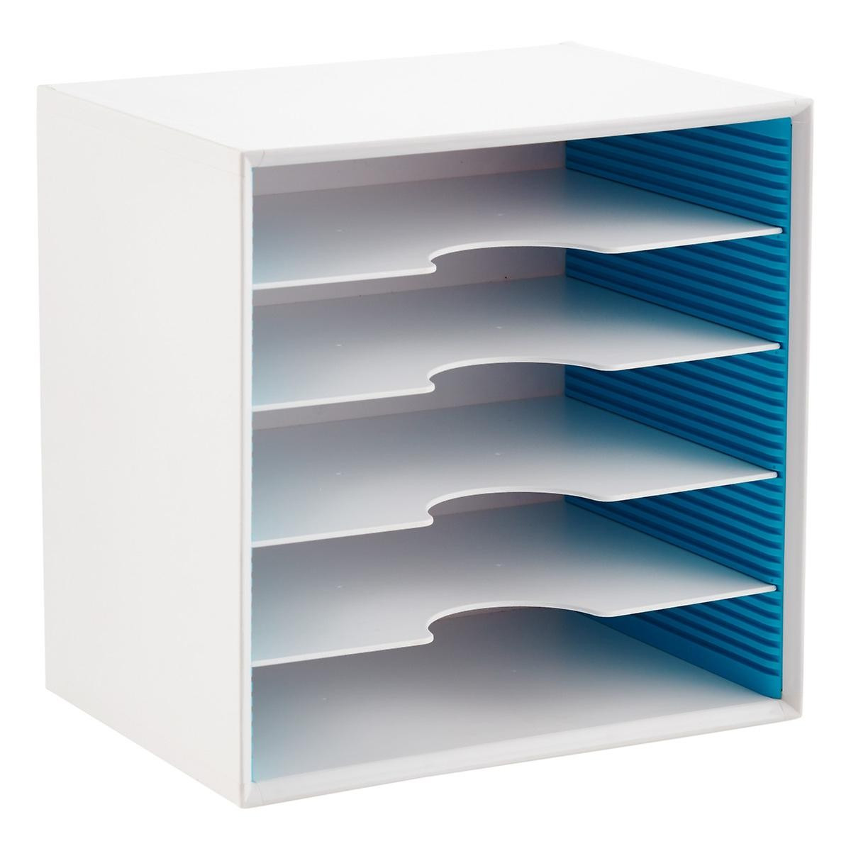 Small Adjustable Paper Sorter White | The Container Store