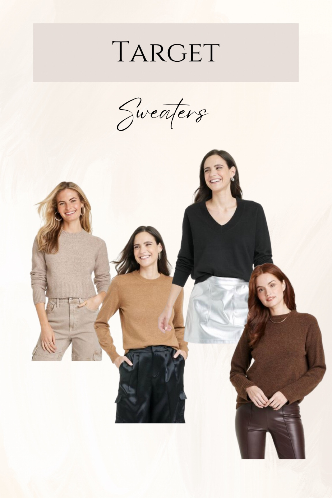 Target Sweaters. Solid Sweaters. Fleece Sweater. Cashmere sweater. V-neck sweater. Crewneck, mockneck and turtleneck sweater. 

#LTKover40 #LTKfindsunder50 #LTKSeasonal