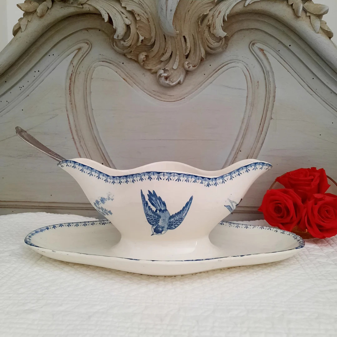 Sauce Boat on Old Iron Earthenware Frame - Etsy | Etsy (US)