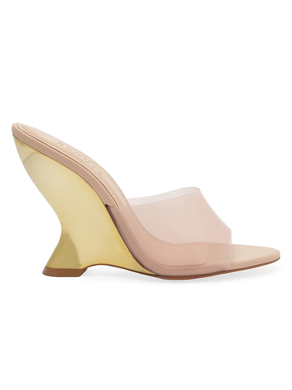 Aprill Vinyl Sculptural Heel Sandals | Saks Fifth Avenue