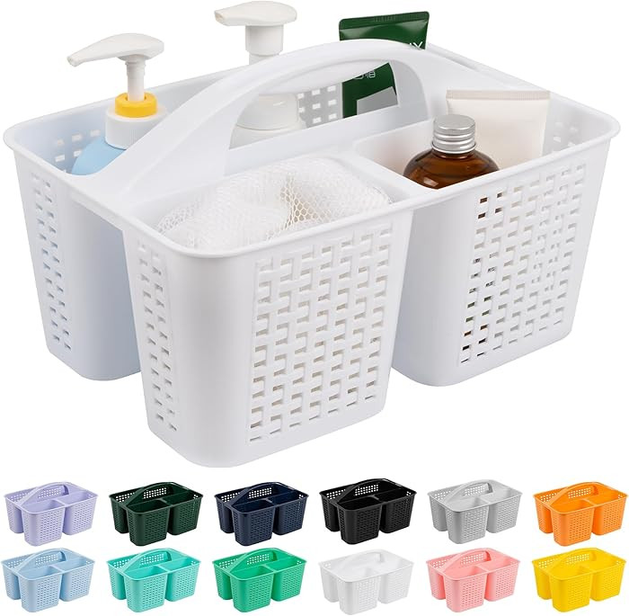 Tiawudi Portable Shower Caddy, Caddy Organizer with Handle, Plastic Shower Basket Hold Soap, Sham... | Amazon (US)
