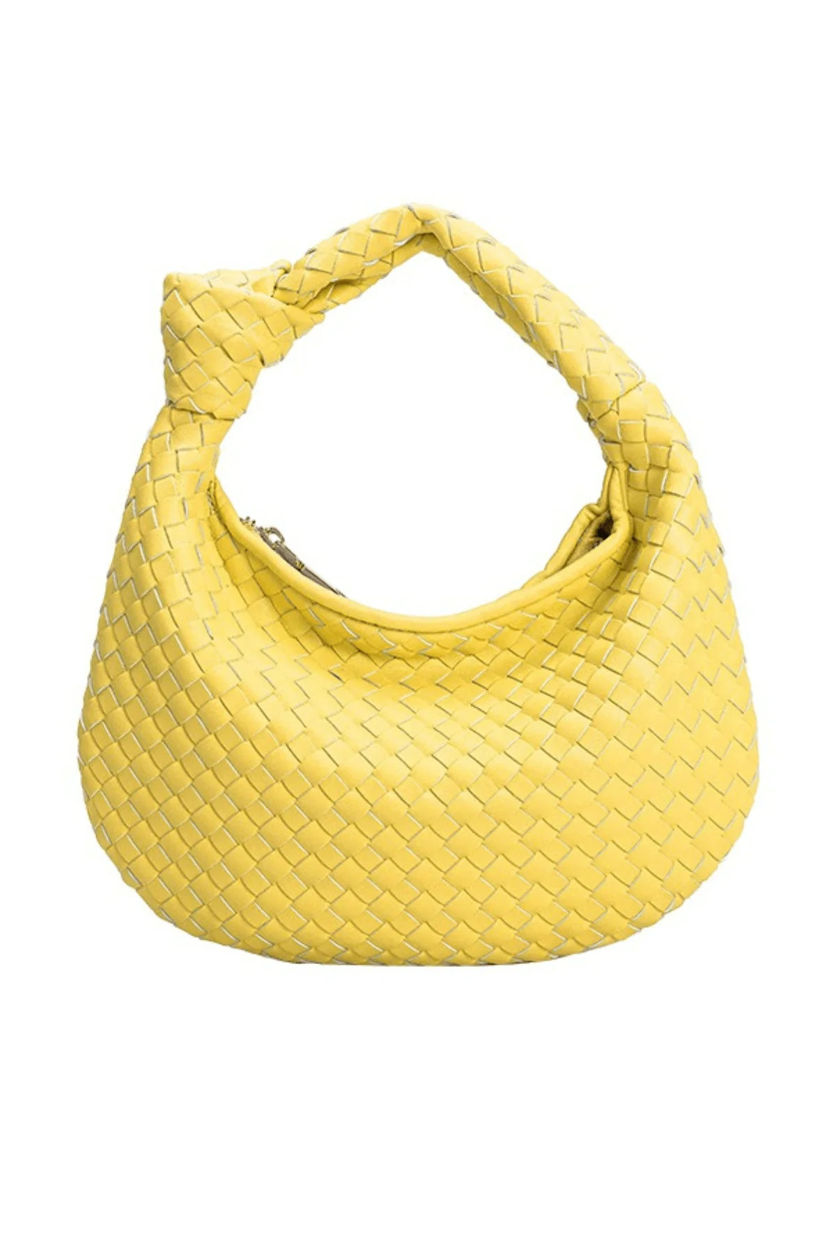 Melie Bianco Knotted Woven Vegan Leather Small Bag | Social Threads