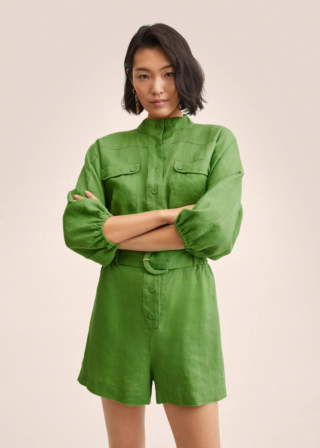 100% linen jumpsuit | MANGO (US)