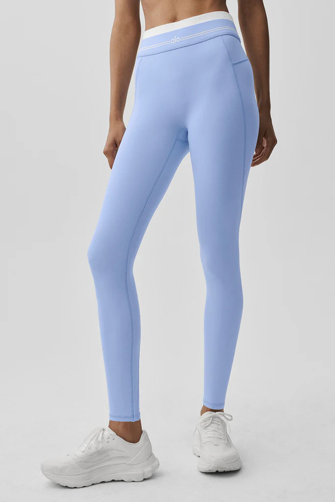 Airbrush High-Waist 7/8 Better Together Legging - Light Provence Blue/White | Alo Yoga (US)