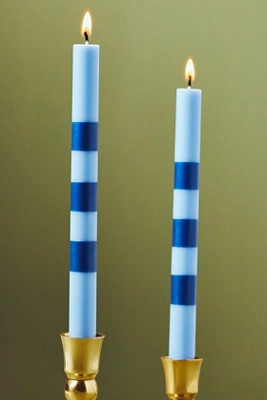 Striped Taper Candles, Set of 2 | Anthropologie (US)
