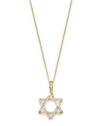 Bloomingdale's Fine Collection Diamond Star of David Pendant in 14K Yellow Gold, 0.10 tcw   | Blo... | Bloomingdale's (US)