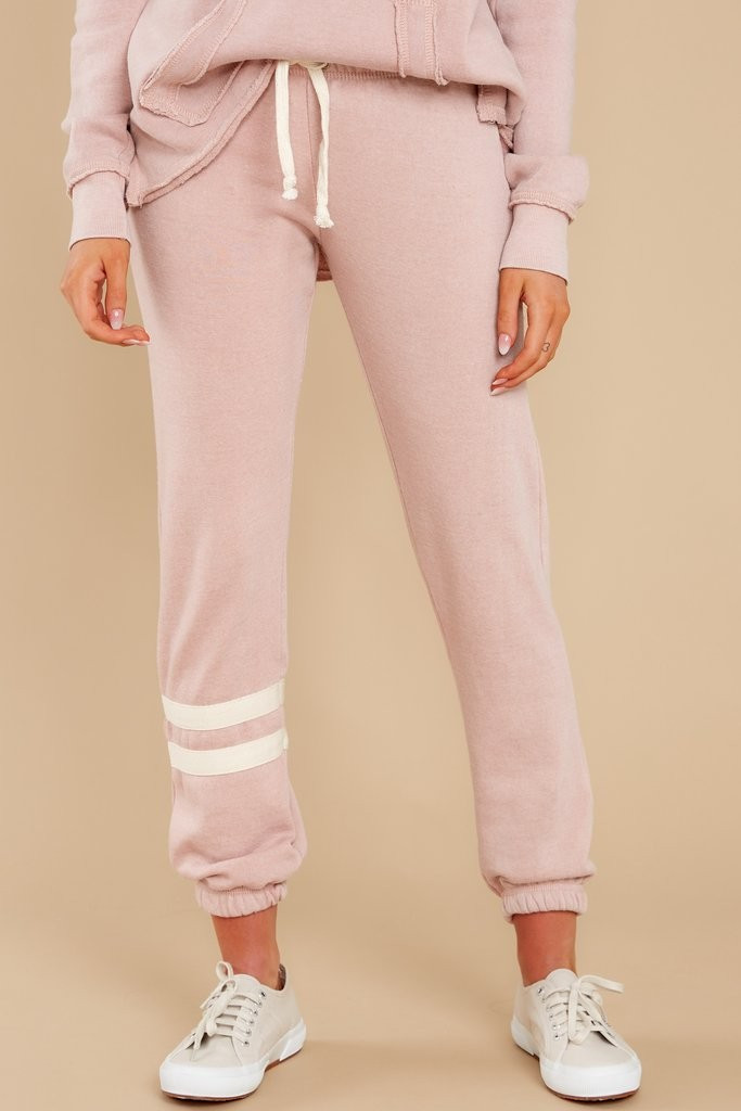 Friday Night Lights Mauve Pink Joggers | Red Dress 