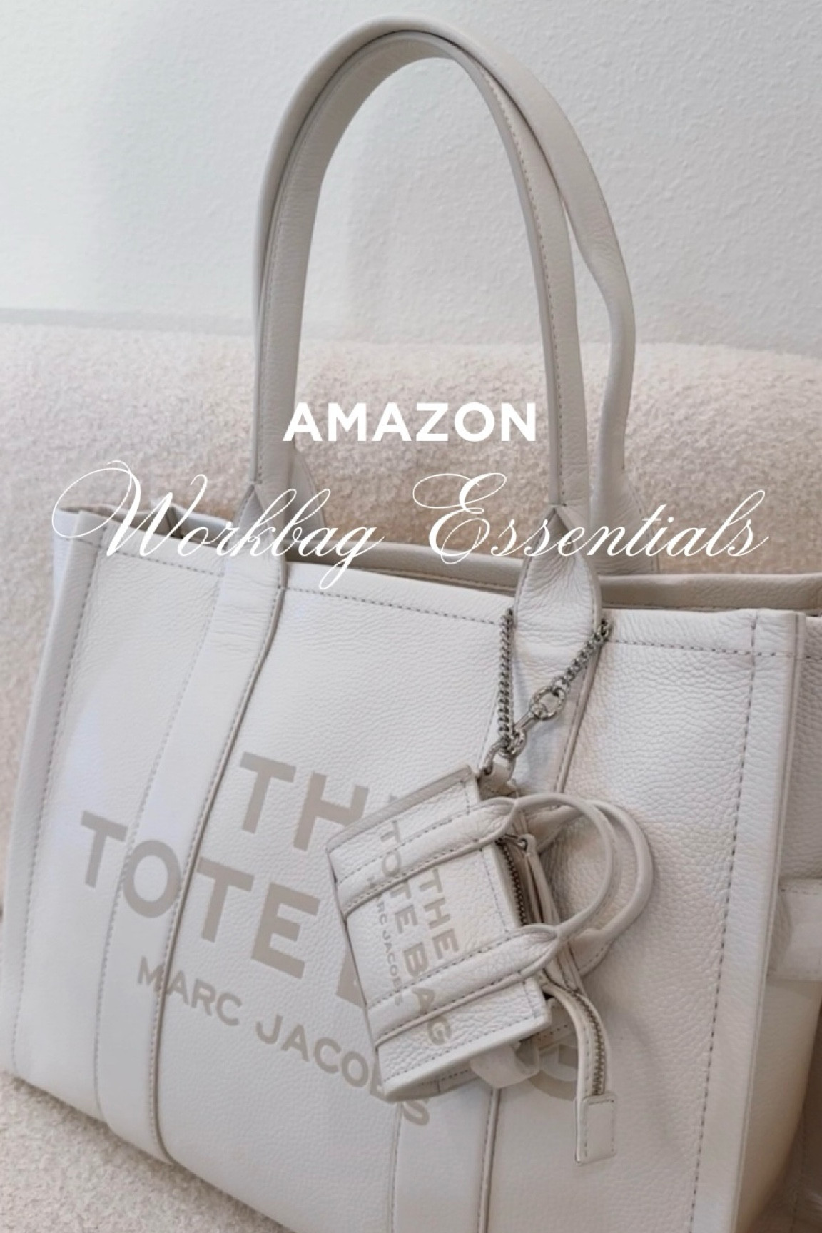 Nano handbag & large tote bag for workbag essentials 🤍. 

#LTKbeauty #LTKfindsunder50 #LTKtravel