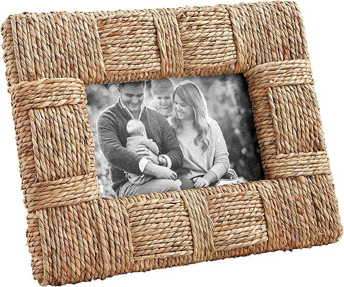 Mud Pie 4X6 Natural Seagrass Frame; 7" x 9" | Amazon (US)