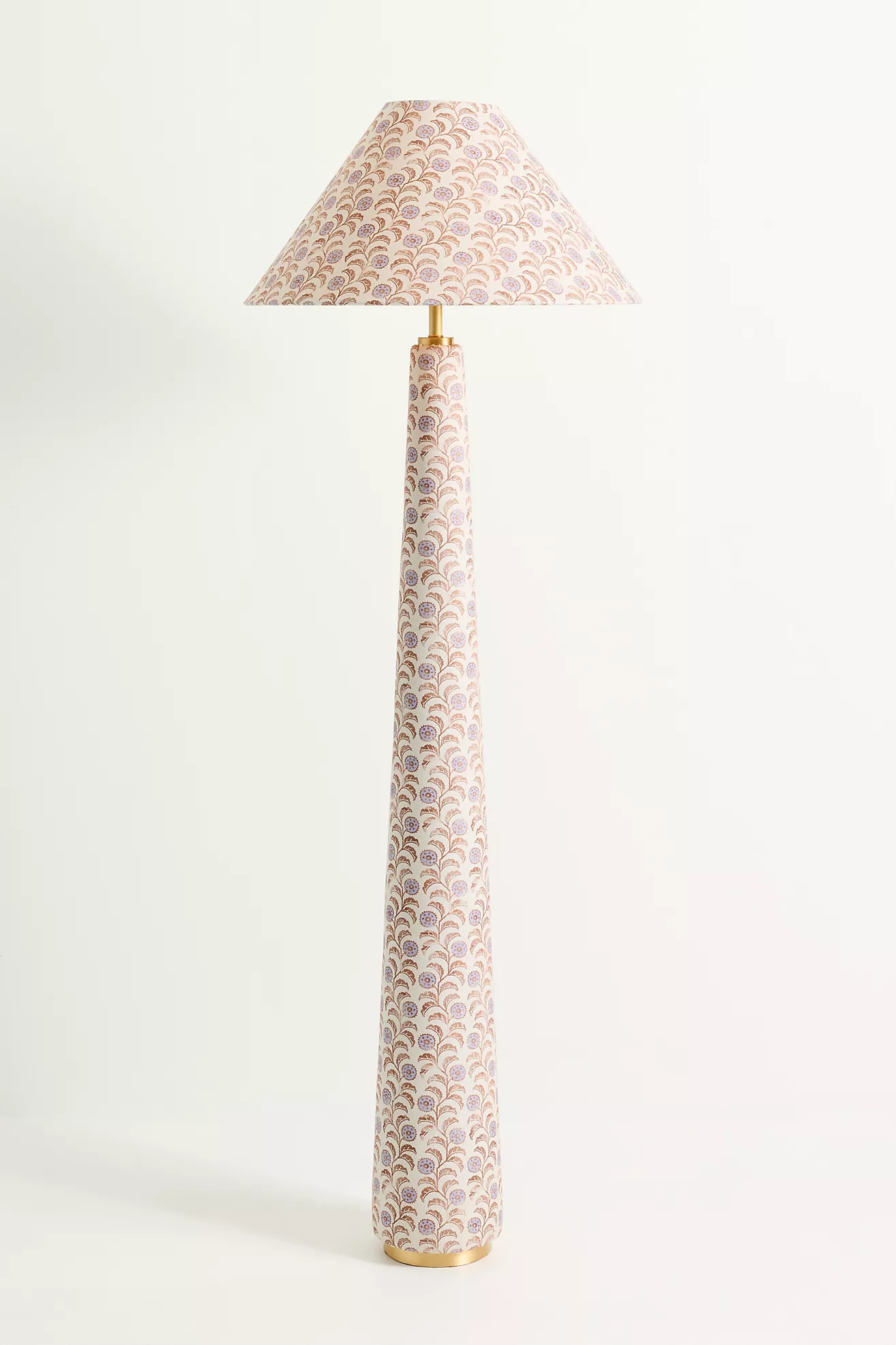 Lulu Printed Fabric Upholstered Empire Floor Lamp | Anthropologie (US)