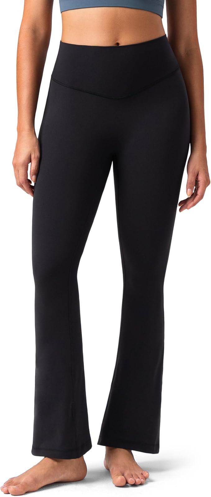 Colorfulkoala No Front Seam Flare Leggings Dreamlux High-Waisted Workout Yoga Pants for Women 27.... | Amazon (US)
