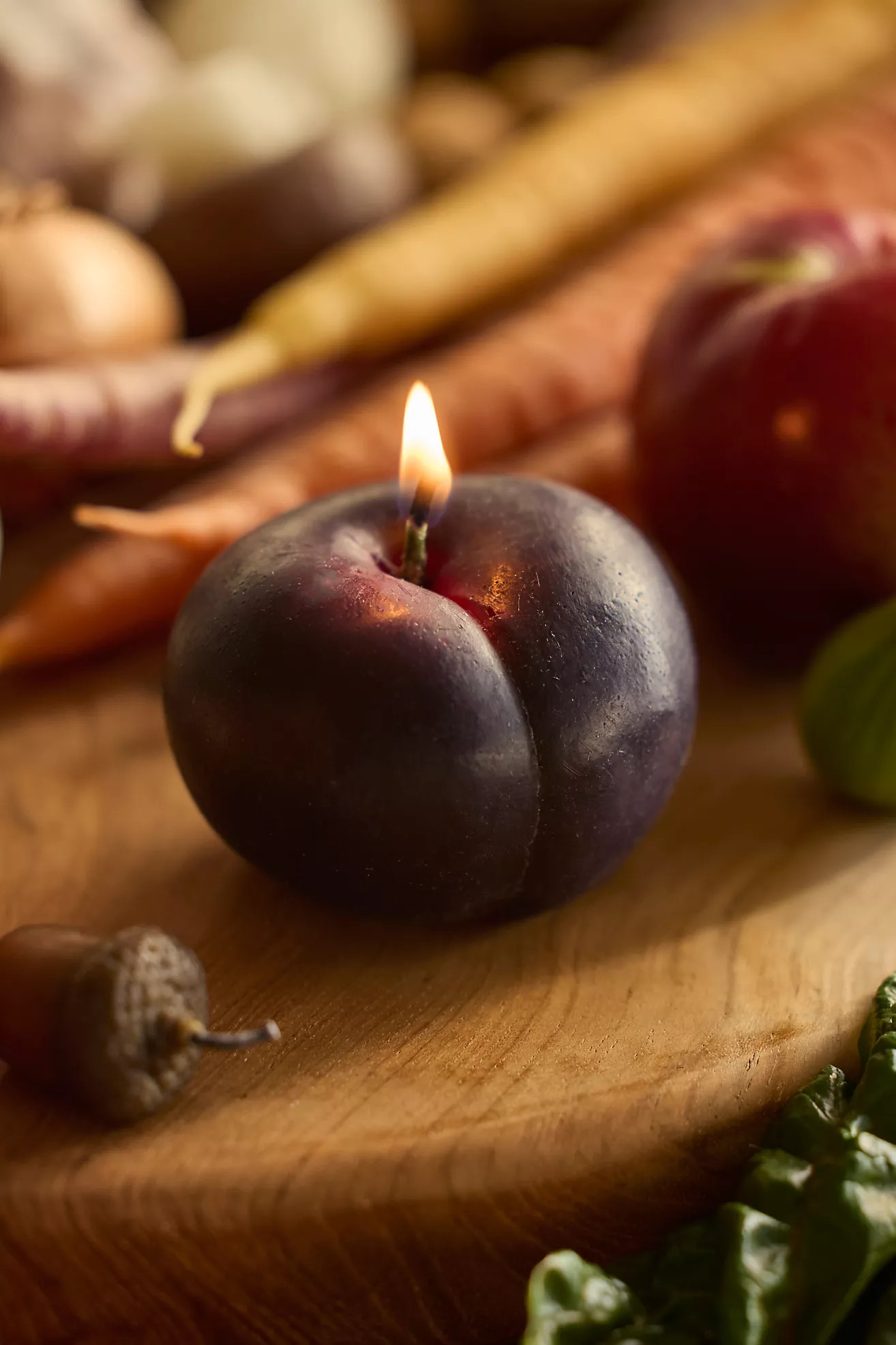 Happy Organics Plum Beeswax Candle | Anthropologie (US)