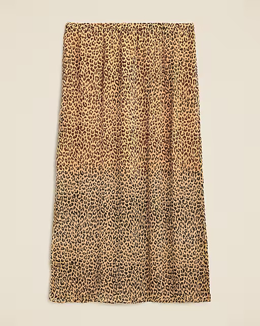 Gwyneth layered slip skirt in leopard crinkle chiffon | J. Crew US