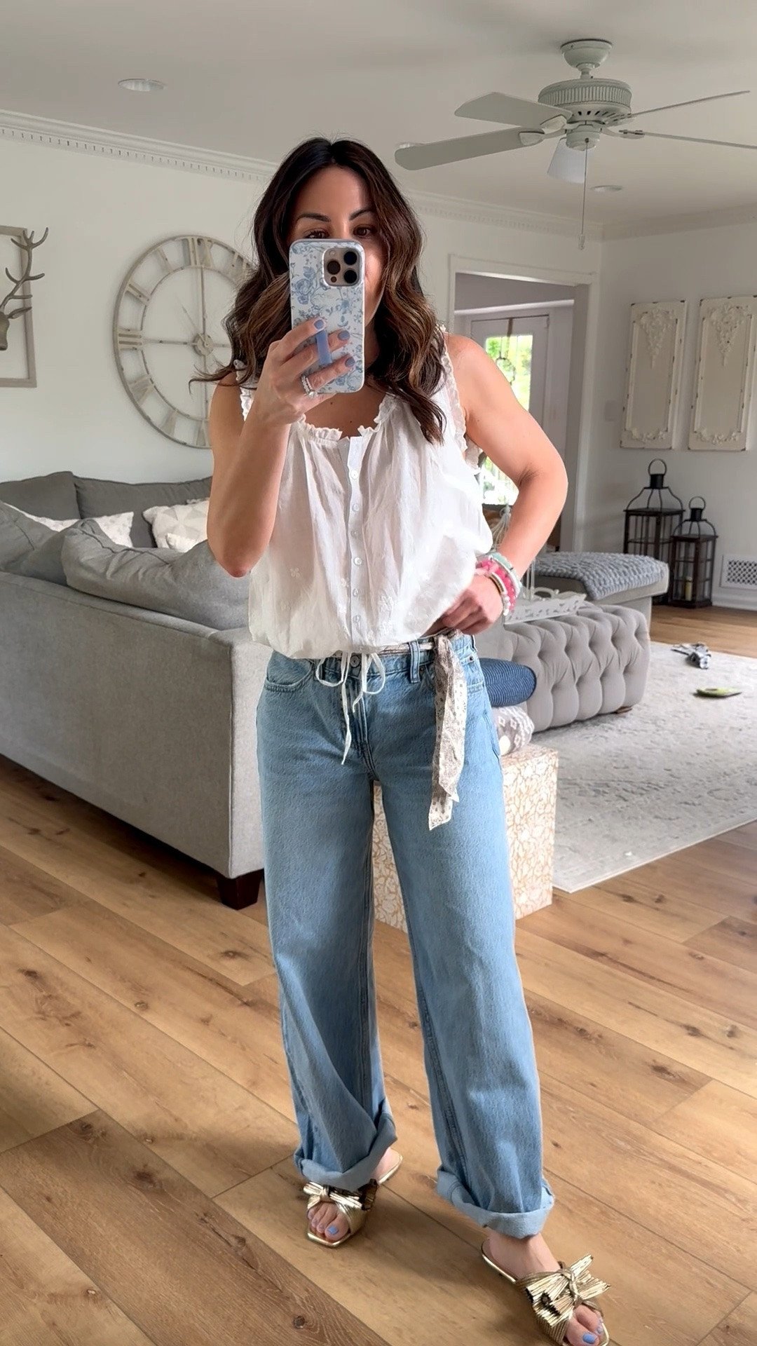 Abercrombie code AFSUMMER. Jewelry code SUMMER. Baggy jeans 25 short. Top small. Sandals TTS.

#LTKSaleAlert #LTKOver40 #LTKPetite