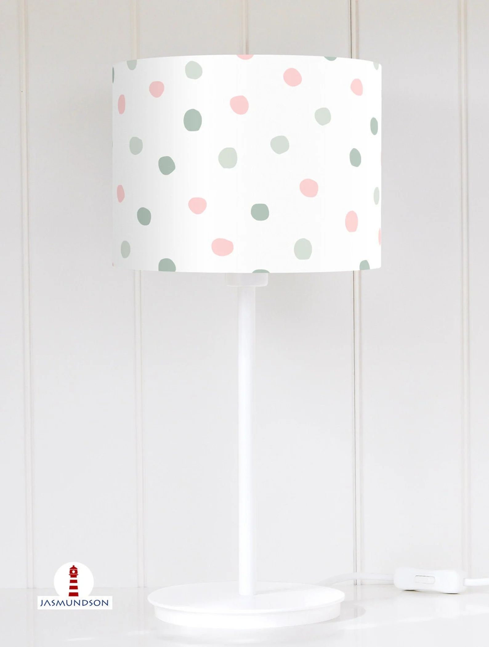 Lampshade for table lamp girl nursery dotted cotton  all | Etsy | Etsy (US)