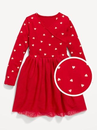 Fit &#x26; Flare Wrap-Front Tutu Dress for Toddler Girls | Old Navy (US)