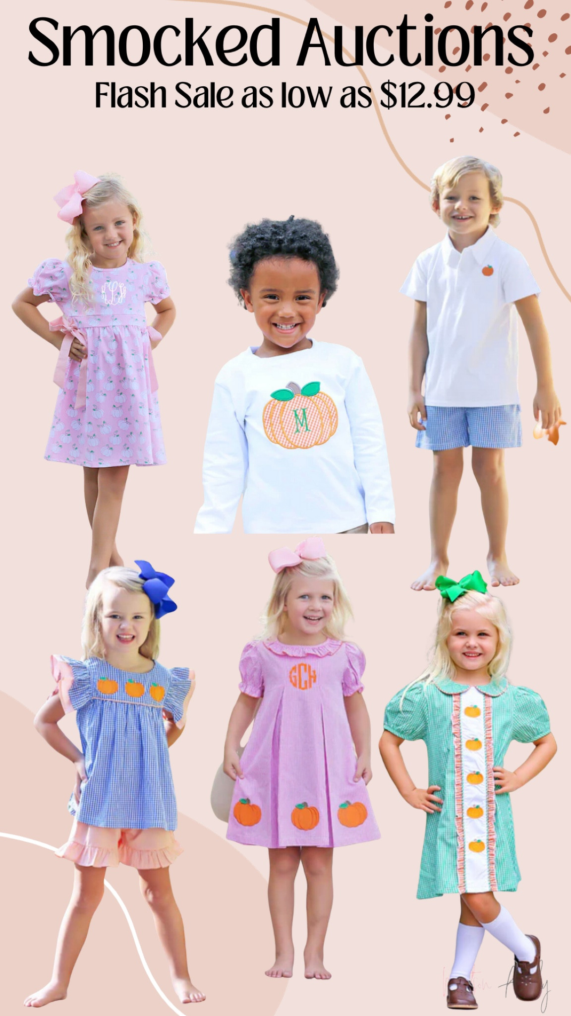 Shop Smocked Auctions Flash Sale as low as $12.99 below👇🏽



#LTKsalealert #LTKHalloween #LTKkids