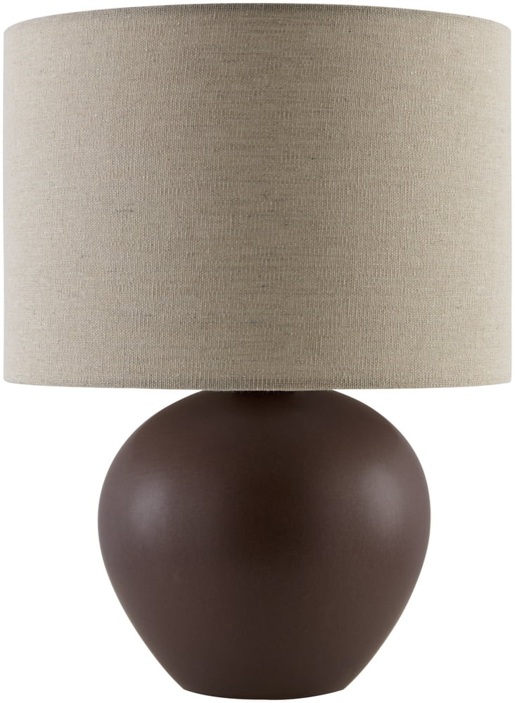 Livabliss Elio Modern Accent Table Lamp, 13-inch, Dark Brown with Beige Shade | Walmart (US)
