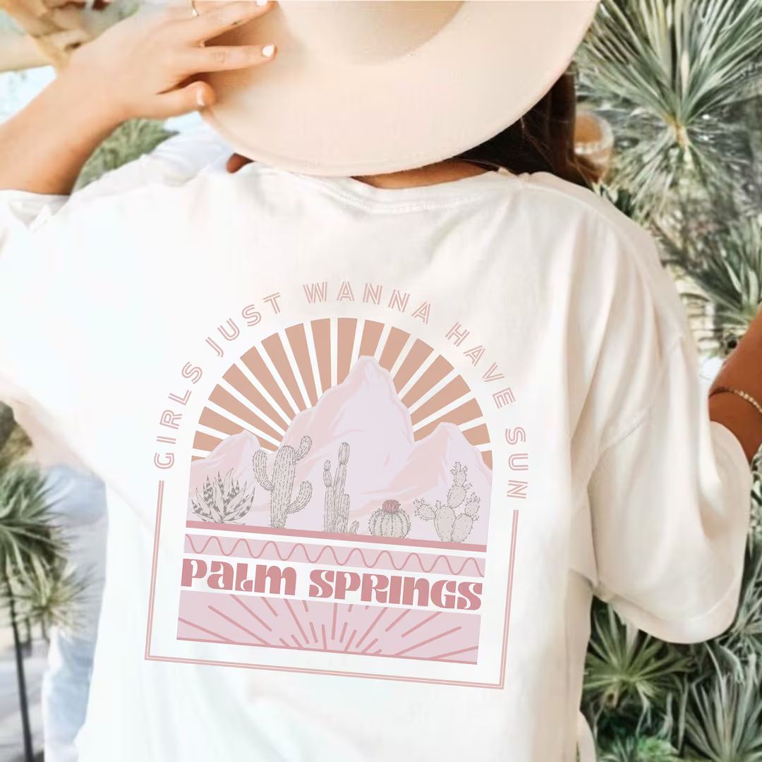 Palm Springs Bachelorette Shirts Desert Cactus Bridal Party - Etsy | Etsy (US)