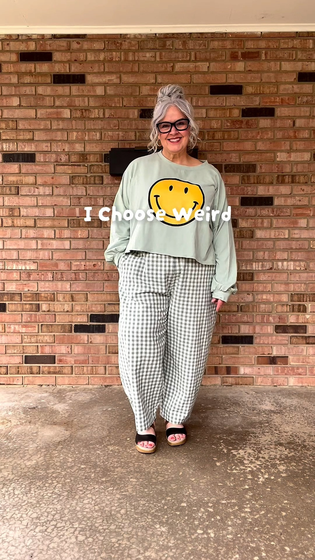 Be Weird! This top is linked in my ShopMy and also in my online boutique November by Cathleen Erin  I’m wearing XL on top and XXL on bottom 
#over50fashion #OOTD #over50style #dopaminedressing #over50club 

#LTKOver40 #LTKMidsize #LTKootd