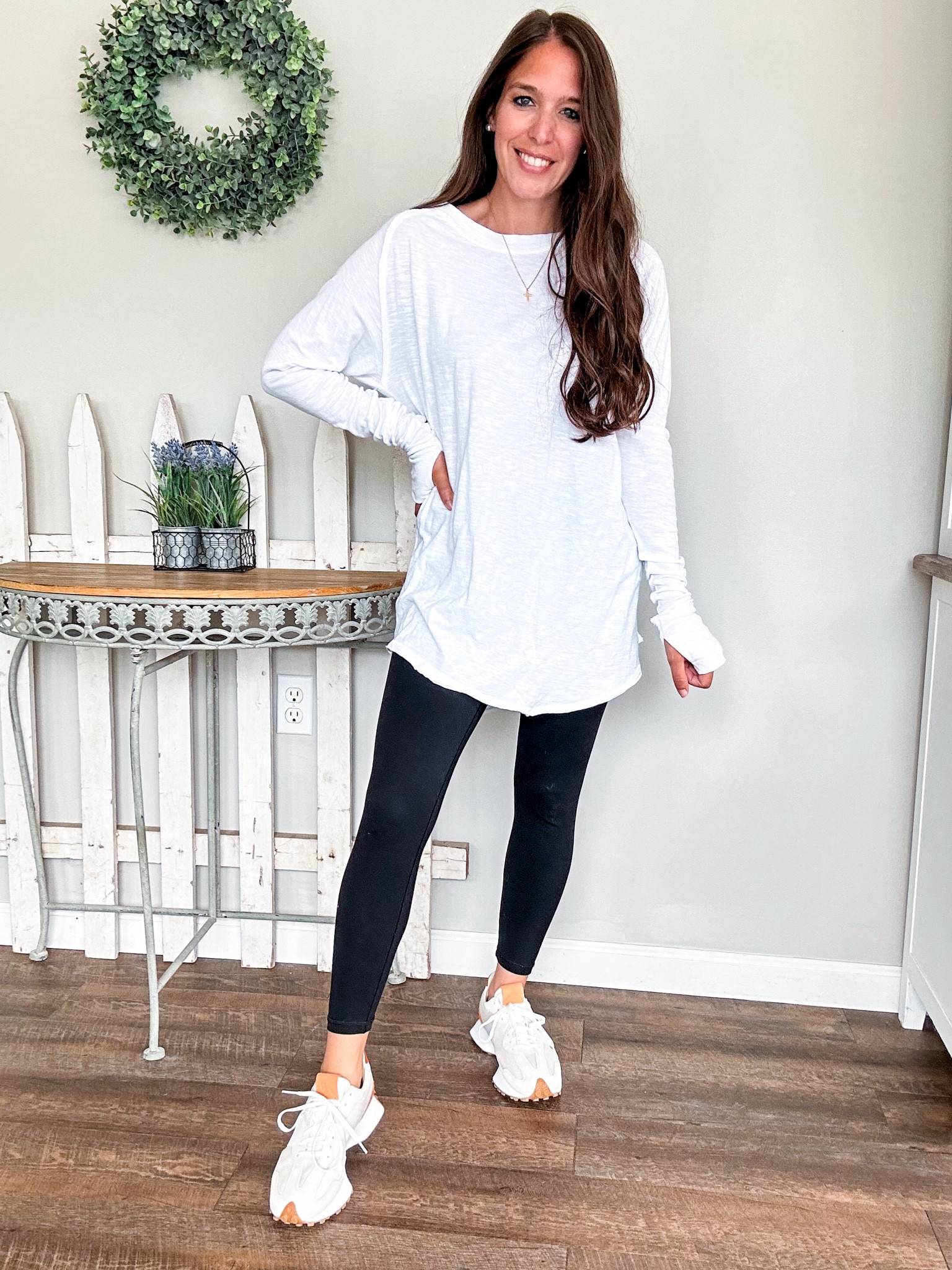 Nsale basics! The infamous free people long sleeve! Wearing XS 
Sneakers tts

#LTKxNSale #LTKSaleAlert #LTKSummerSales