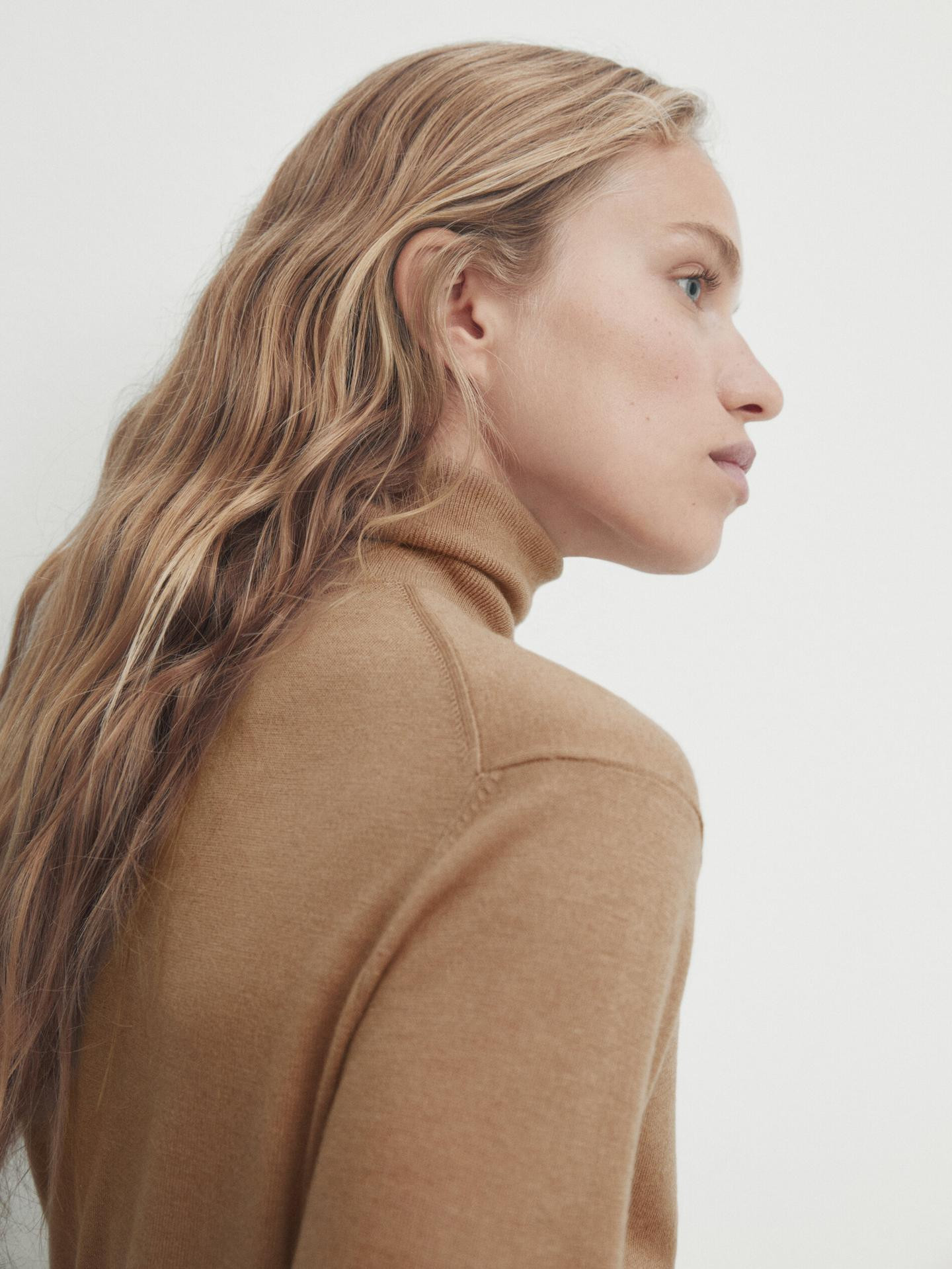 Long sleeve high neck sweater | Massimo Dutti US