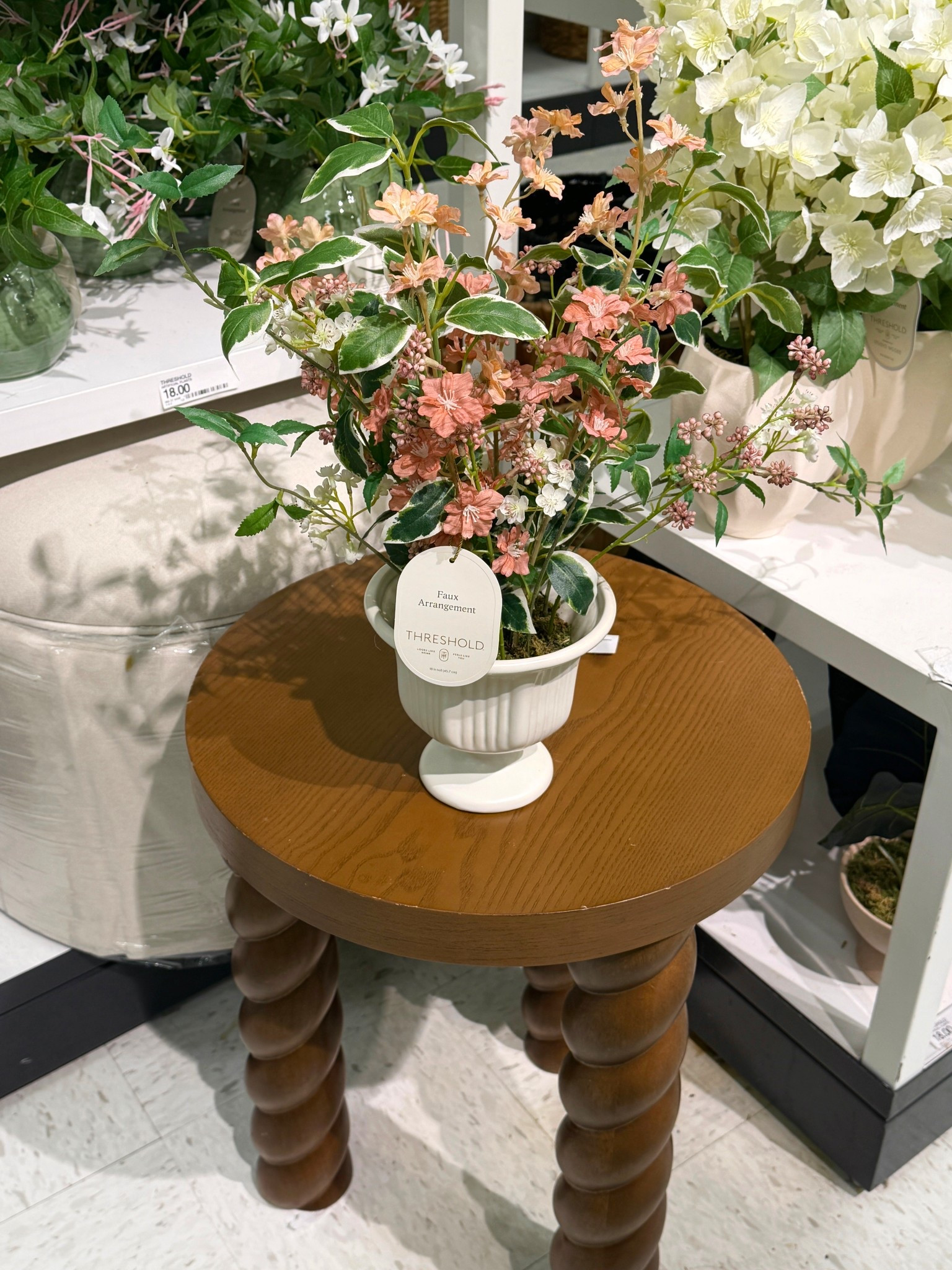 Fresh Target finds for a cozy, styled corner! 🤎 The Braided Accent Table in warm walnut adds texture and vintage charm, while the Wild Delphinium Flower Arrangement Vase brings light, airy florals to any nook. 💐 Perfect for creating a polished, inviting spot with effortless character. Linked both pieces and more similar home decor to shop! ☺️ #TargetHome #HomeDecor #FloralVase 

#LTKHome #LTKSaleAlert #LTKFindsUnder50