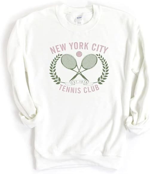 Adult New York City Tennis Club Vintage Preppy Sweatshirt | Amazon (US)