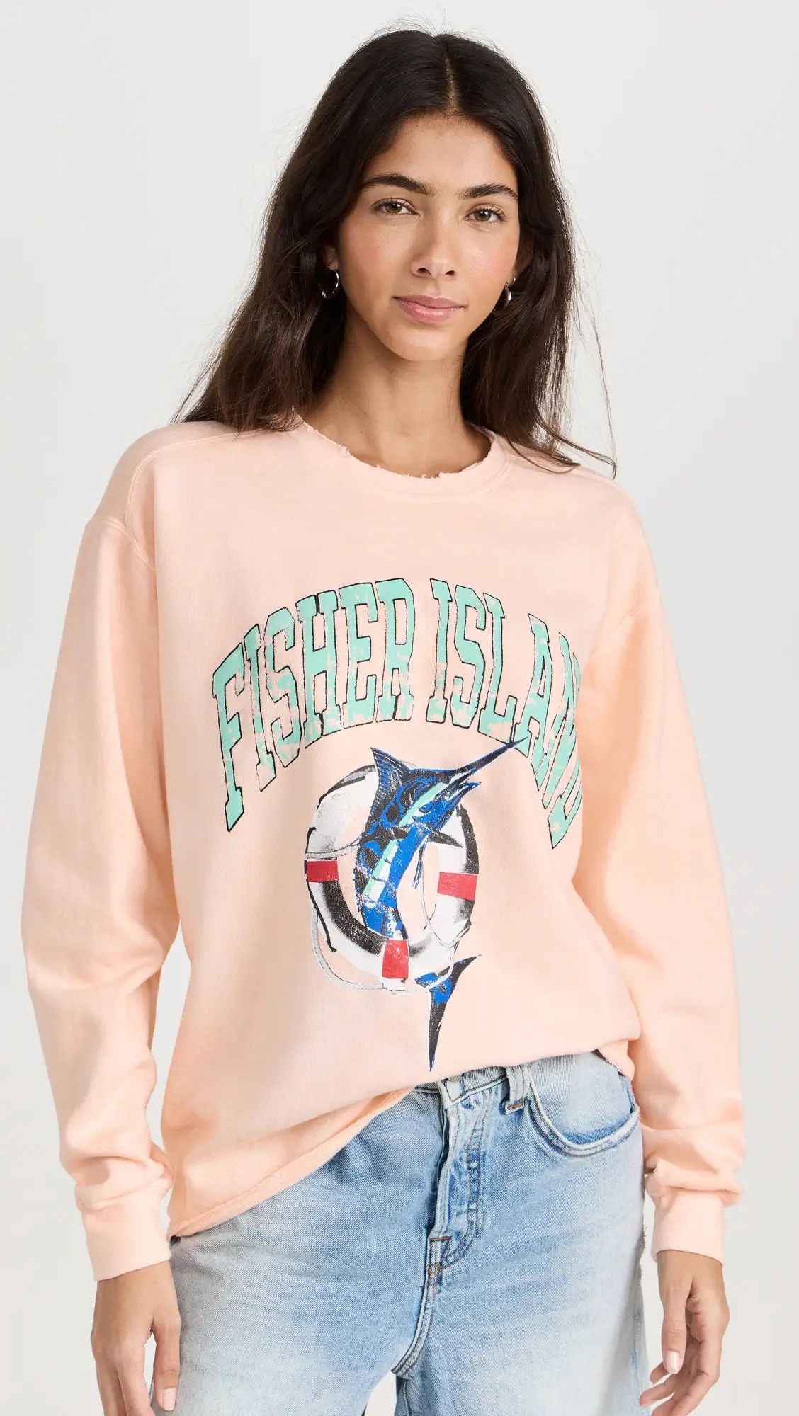 Fisher Island Weathered Crew Sweatshirt | Shopbop