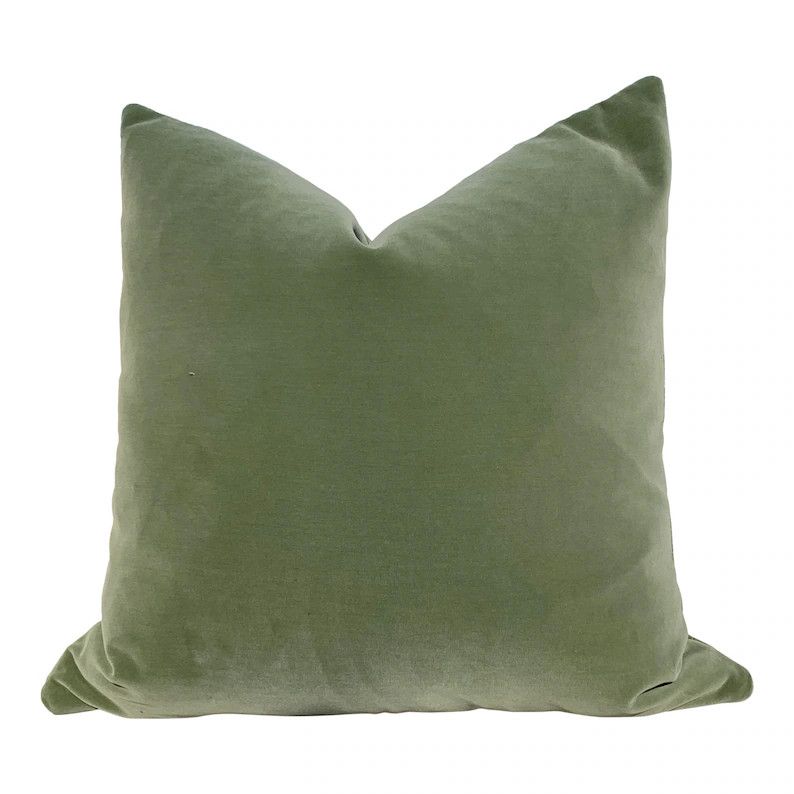 Velvet Pillow in Green. Decorative Velvet pillow, Lumbar Velvet Pillow, Solid Velvet pillow, Acce... | Etsy (US)