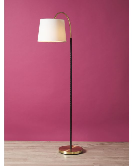 62in Leather Wrapped Metal Floor Lamp | Living Room | HomeGoods | HomeGoods