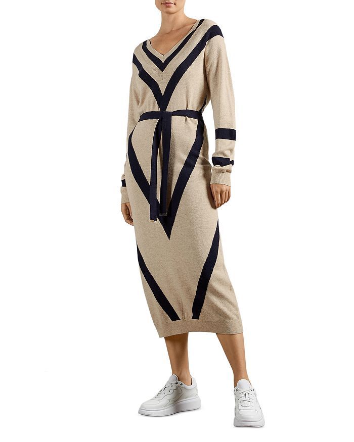 Bertta Chevron Midi Dress | Bloomingdale's (US)