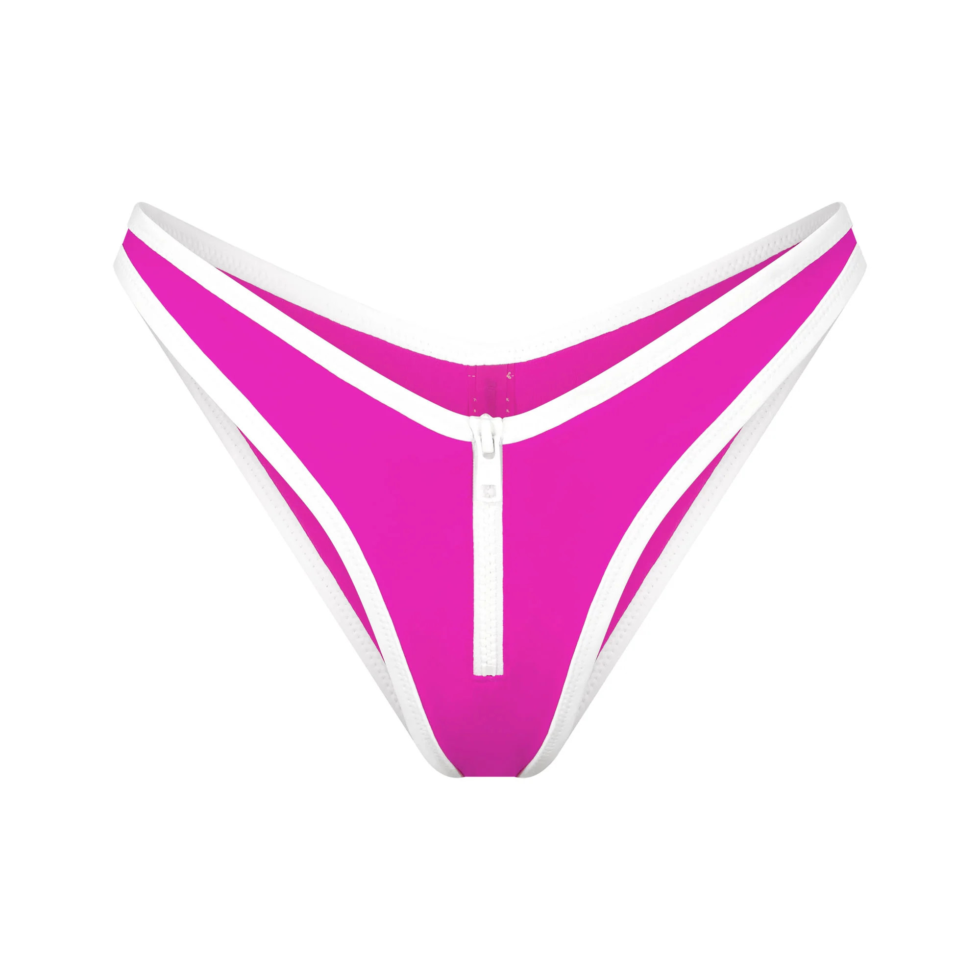 ZIP-UP SWIM DIPPED TANGA BOTTOM | SKIMS (US)