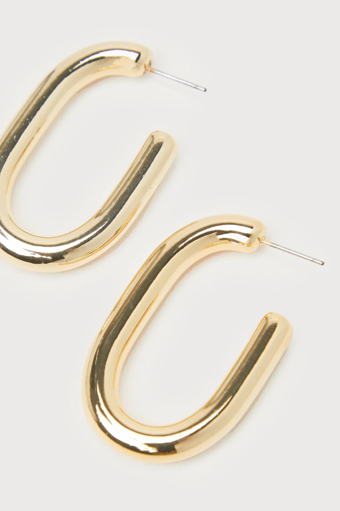 Style in Simplicity Gold Oval Hoop Earrings | Lulus