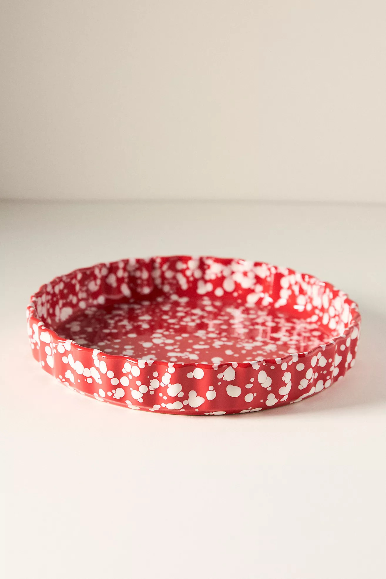 Splatter Portuguese Stoneware Pie Dish | Anthropologie (US)