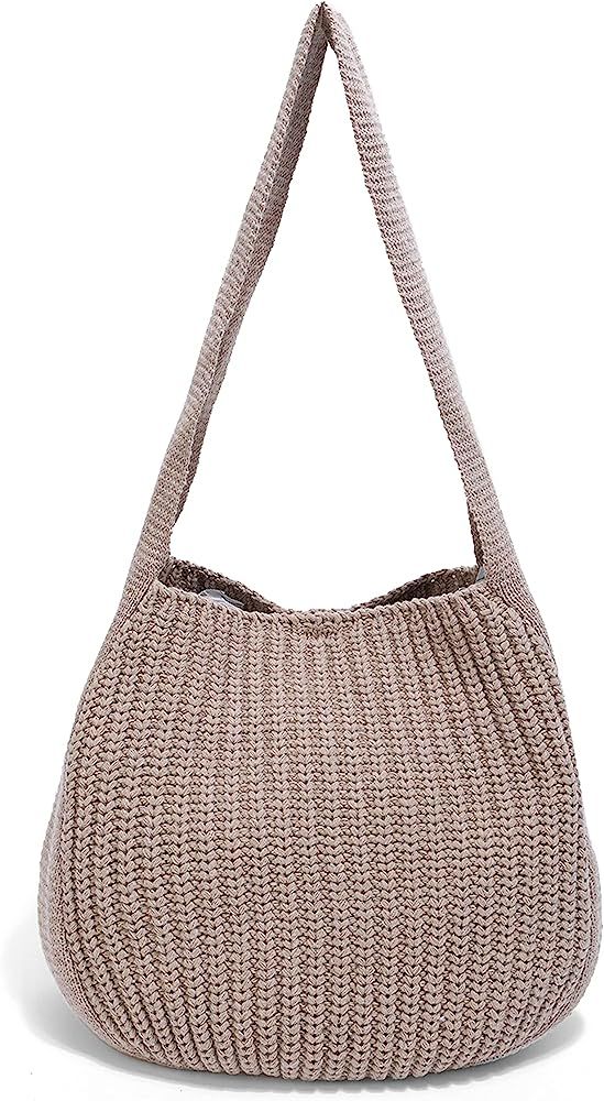 ENBEI Women's Shoulder Handbags Hand crocheted Bags large Shoulder Shopping Bag tote bag aesthetic c | Amazon (US)