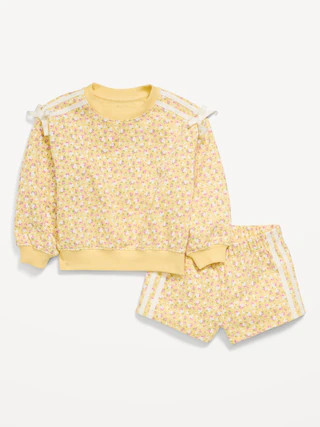 Printed Long-Sleeve Sweatshirt and Shorts Set for Toddler Girls | Old Navy (CA)