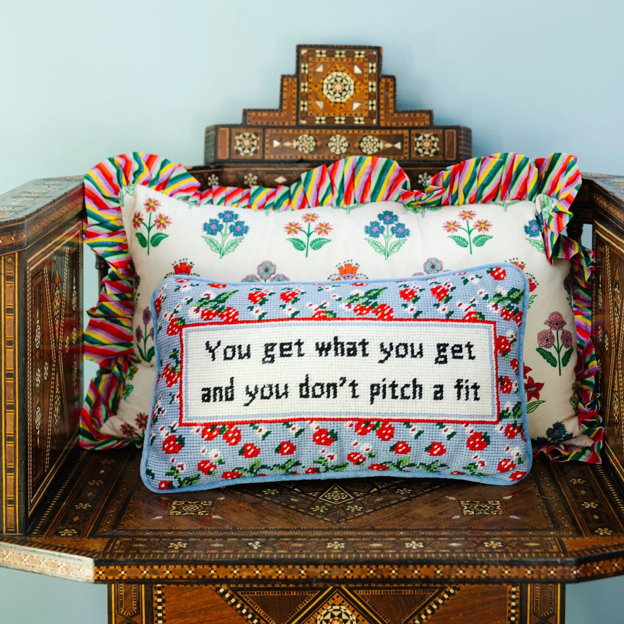 Furbish Studio - Get What You Get Needlepoint Pillow | Furbish Studio