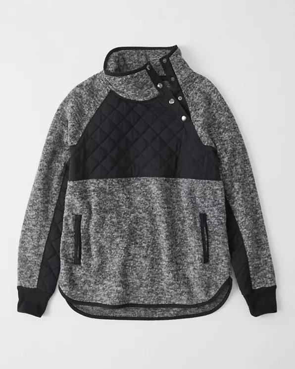 Asymmetrical Snap-Up Fleece | Abercrombie & Fitch US & UK