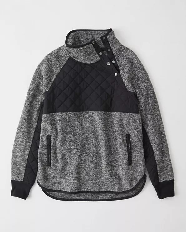 Asymmetrical Snap-Up Fleece | Abercrombie & Fitch US & UK