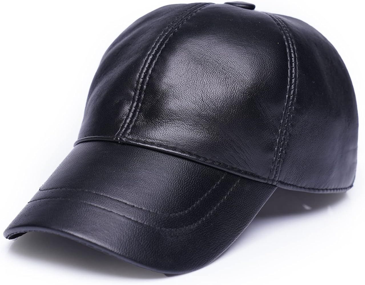 Baseball Cap Leather Golf Dad Hat Adjustable Classic Referee Snapback Hat Men Women Unisex All Se... | Amazon (US)