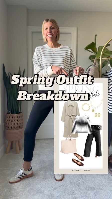 Spring outfit you need to try: stripe tee, cropped jeans, ballet flats, trench coat, woven tote.

I’m 5’10” for height reference & wearing a size 6 in the jeans, small top & medium trench coat 

#LTKVideo #LTKover40 #LTKstyletip
