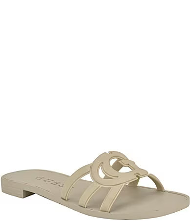 Guess Elyho Rubber Logo Pool Slide Sandals - 9.5 | Dillard's