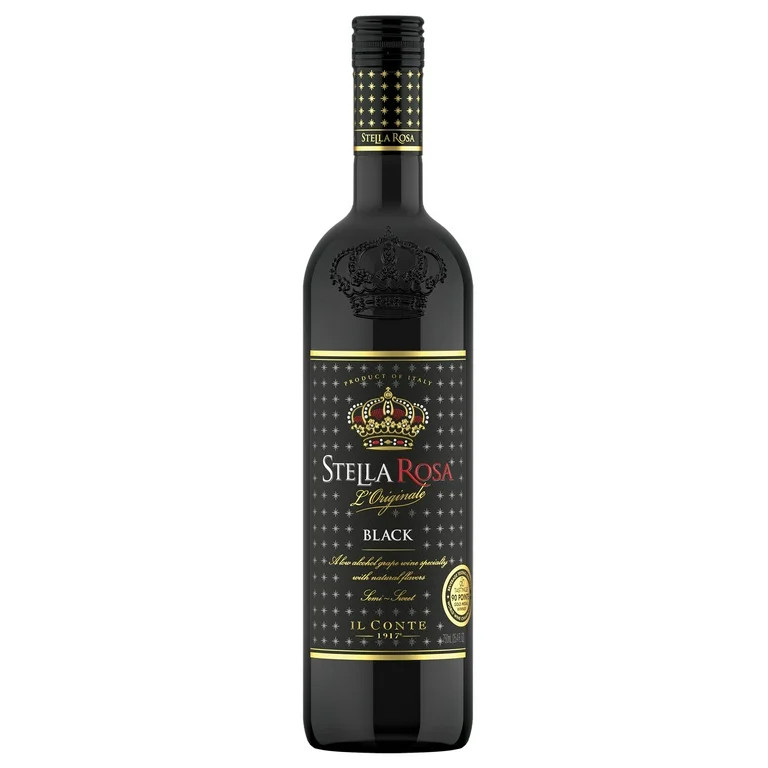 Stella Rosa Black Semi-Sweet Red Wine, 750ml, Low Alcohol, Rich Berry Flavors | Walmart (US)