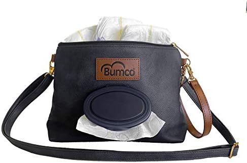 Baby Bumco Crossbody Diaper Clutch Bag -Vegan Leather; Lightweight; Refillable Wipes Dispenser; Port | Amazon (US)